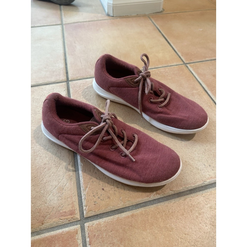 Merinos Women Sneakers Size 9 Purple Merino Wool Lace Up Comfort Walking Shoes